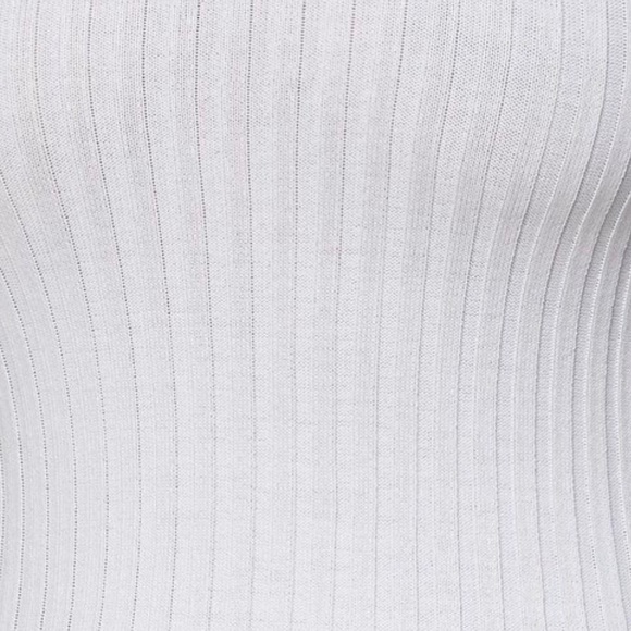 PRICE FIRM Off White side slit bodycon midi dress - Picture 4 of 4